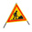 RS PRO Galvanised Steel Men at Work Tripod, H700 mm W750mm