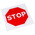 RS PRO Plastic Stop Road Traffic Sign, H450 mm W450mm