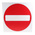 RS PRO Plastic No Entry Road Traffic Sign, H450 mm W450mm