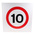 RS PRO Plastic Speed Control Road Traffic Sign, H450 mm W450mm