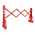RS PRO Red & White Polypropylene Extendable Barrier
