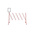 RS PRO Red & White Steel Extendable Barrier