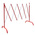 RS PRO Red & White Steel Extendable Barrier