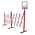RS PRO Red & White Steel Extendable Barrier