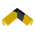 RS PRO Black/Yellow Impact Protector 75mm x 30mm
