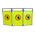RS PRO Grey & Yellow Polyester Folding Barrier