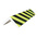 RS PRO Black, Yellow Impact Protector 750mm x 300mm