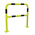 RS PRO Black & Yellow Steel Protection Barrier