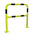 RS PRO Black & Yellow Steel Protection Barrier
