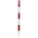 RS PRO Red & White Steel Barrier Post