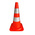 RS PRO Orange, White 500 mm PP Traffic Cone