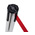 Tensator Black, Silver Retractable Barrier, 2.3m, Red Tape