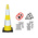 RS PRO Yellow 900 mm PVC Safety Cone