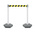 Tensator Black, White, Yellow Plastic Retractable Barrier, 3.65m, Yellow/Black Tape