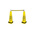 Rubbermaid Commercial Products Yellow PE Retractable Barrier, Black Tape