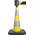 RS PRO Weighted Grey, Yellow 1.10 m PVC Safety Cone With Strap Reel
