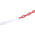 JSP Red & White Polyethylene Chain Barrier, 25m