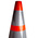 RS PRO Weighted Orange, White 700 mm PVC Traffic Cone