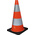 RS PRO Weighted Orange, White 700 mm PVC Traffic Cone