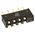 TE Connectivity 4 Way Through Hole SIP Switch 4PST