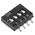 Omron 4 Way Surface Mount DIP Switch 4PST