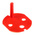 Legrand Red 1 Gang Insert Plate