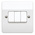 MK Electric White Rocker Light Switch, 2 Way, 3 Gang, Logic Plus