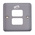 MK Electric Grey 2 Gang Light Switch Cover