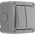 BG Electrical Grey Outdoor Light Switch, 2 Way, 2 Gang, Storm