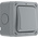 BG Electrical Grey Outdoor Light Switch, 2 Way, 1 Gang, Storm