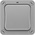 BG Electrical Grey Rocker Light Switch, 2 Way, 1 Gang, Storm