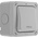 BG Electrical Grey Push Button Light Switch, 2 Way, 1 Gang, Storm