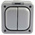 MK Electric Grey Outdoor Light Switch, 1 Way, 2 Gang, Masterseal