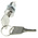Key Switch, SPST, 500 mA @ 24 V 2-Way Common, Flat-Key