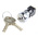 High Security Key Switch, DPST, 50 mA @ 250 V ac 2-Way Flat-Key