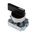 RS PRO 2 Position Selector Switch Head, 22mm Cutout, Black Handle