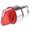 Schneider Electric Harmony XB4 Series 2 Position Selector Switch Head, 22mm Cutout, Red Handle