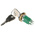 Key Switch, DPDT, 1 A @ 24 V dc 2-Way Random-Key