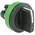 Schneider Electric Harmony XB5 Series 3 Position Selector Switch Head, 30mm Cutout, Black Handle