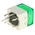 IP00 Green Cap Tactile Switch, SPST 50 mA @ 24 V dc