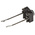 Black Button Tactile Switch, SPST 50 mA @ 24 V dc 1.4mm Surface Mount
