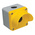 RS PRO Yellow Die Cast Aluminium Push Button Enclosure - 1 Hole 22mm Diameter