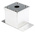 Eaton Grey Stainless Steel RMQ Titan Push Button Enclosure - 1 Hole 22mm Diameter