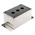 Eaton Grey Stainless Steel RMQ Titan Push Button Enclosure - 3 Hole 22mm Diameter