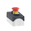 Schneider Electric Latching, Spring Return Control Station Switch - 2NO, SPST, Polycarbonate, 3 Cutouts, Black, Red,