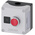 Siemens Enclosed Push Button - SPST, Metal, Red, O, IP66, IP67, IP69
