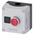 Siemens Enclosed Push Button - SPST, Metal, Red, O, IP66, IP67, IP69