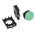 Eaton, RMQ Titan M22, Flush Mount, Rear, Surface Mount Green LED Indicator, 22mm Cutout, IP69K, Round, 12 → 30V