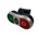 RS PRO Green, Red Spring Return Push Button Head, 22mm Cutout, IP65