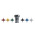 Allen Bradley 800F Series Black, Blue, Green, Red, White, Yellow Momentary Push Button Head, 22mm Cutout, IP65